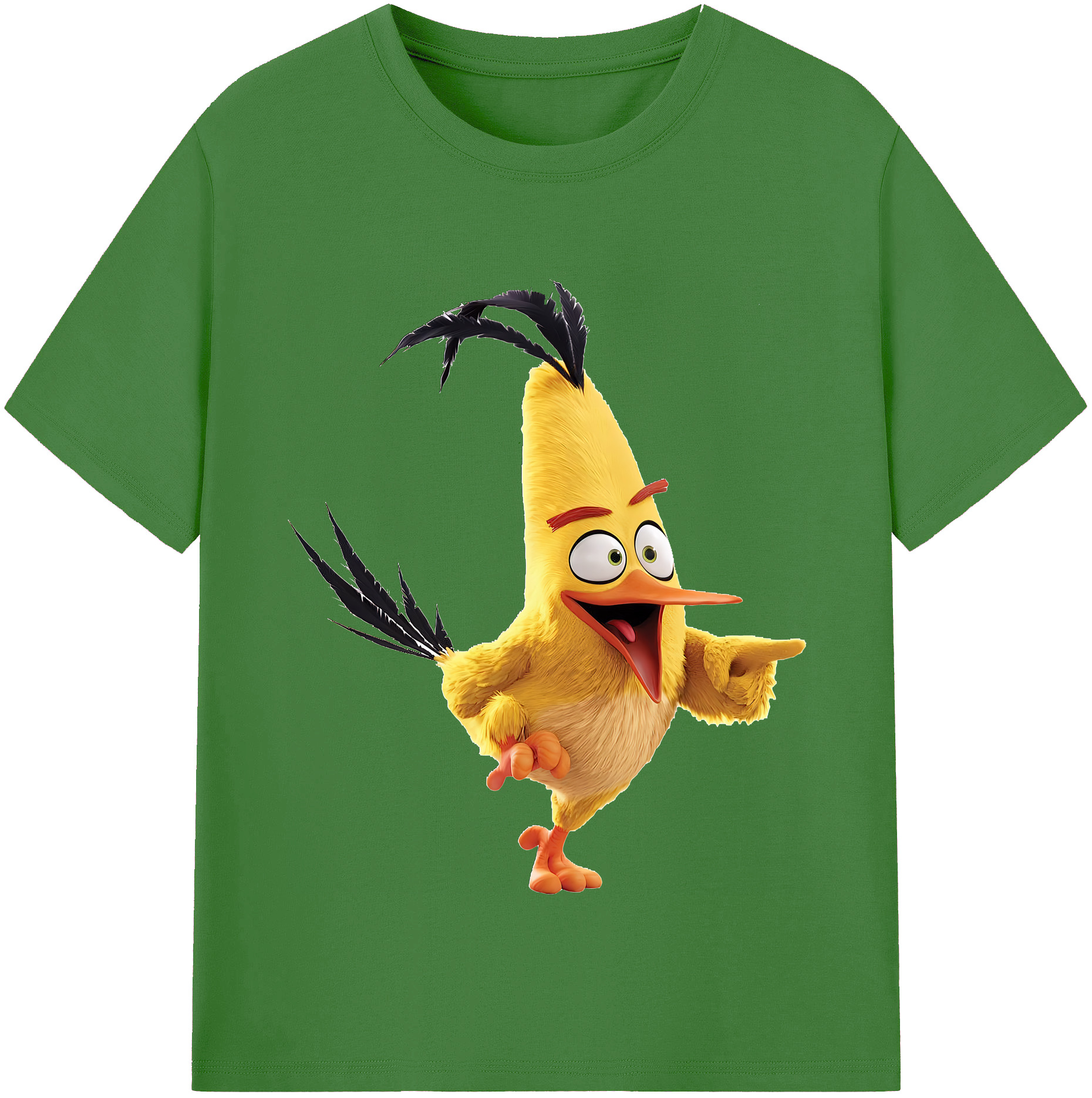 （画像用） Angry Birds アングリーバード レディースカジュアルプリントTシャツ（綿100％）